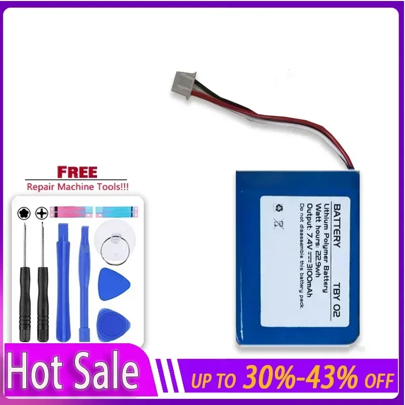 

3100mAh Replacement Battery TBY 02 for EMTEK AOR550 AOR600S AOR500s Portable Batteries Warranty + Track NO