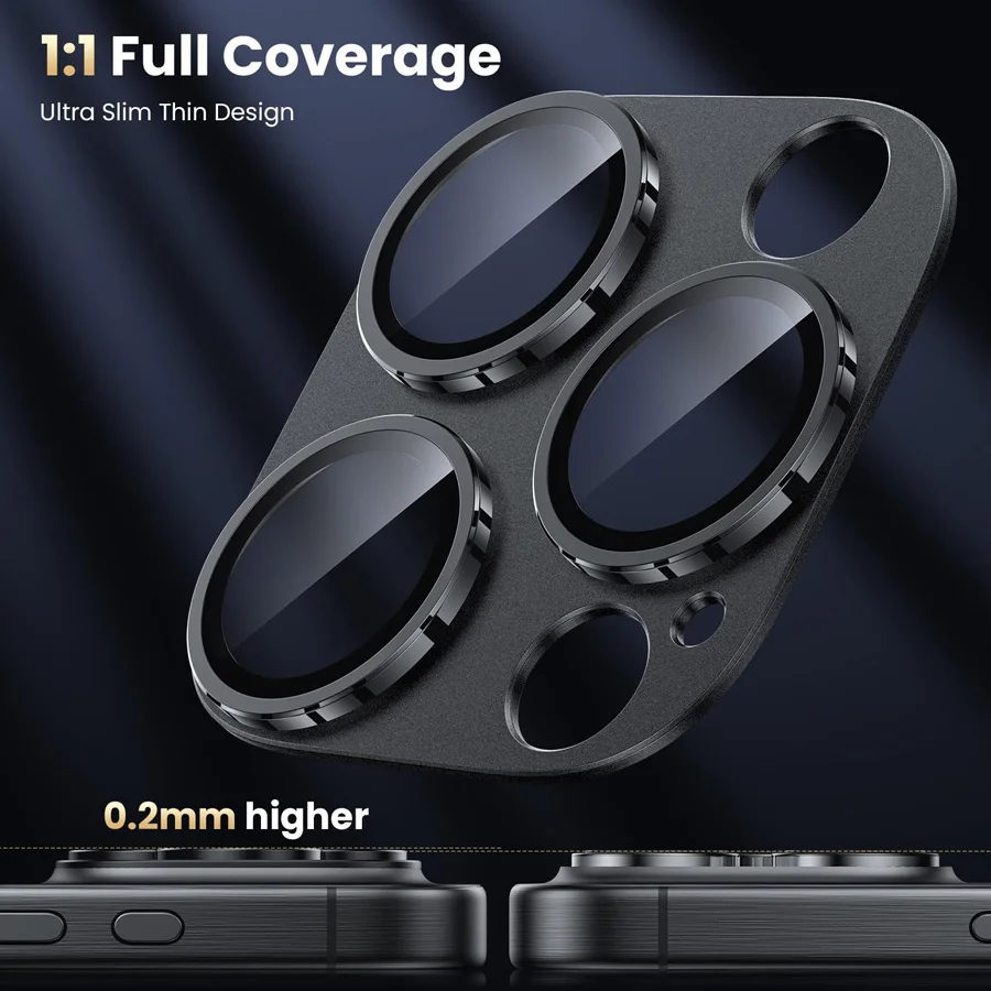 Kaca Pelindung Lensa Kamera Pelindung Logam untuk iPhone 16 Pro Max 16Plus Film Pelindung Lensa Belakang untuk Lensa iPhone 16 Plus 16Pro