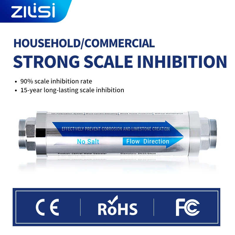 ZILISI Central water softener 10T high flow scale inhibitor water purifier water softener whole house pre filter