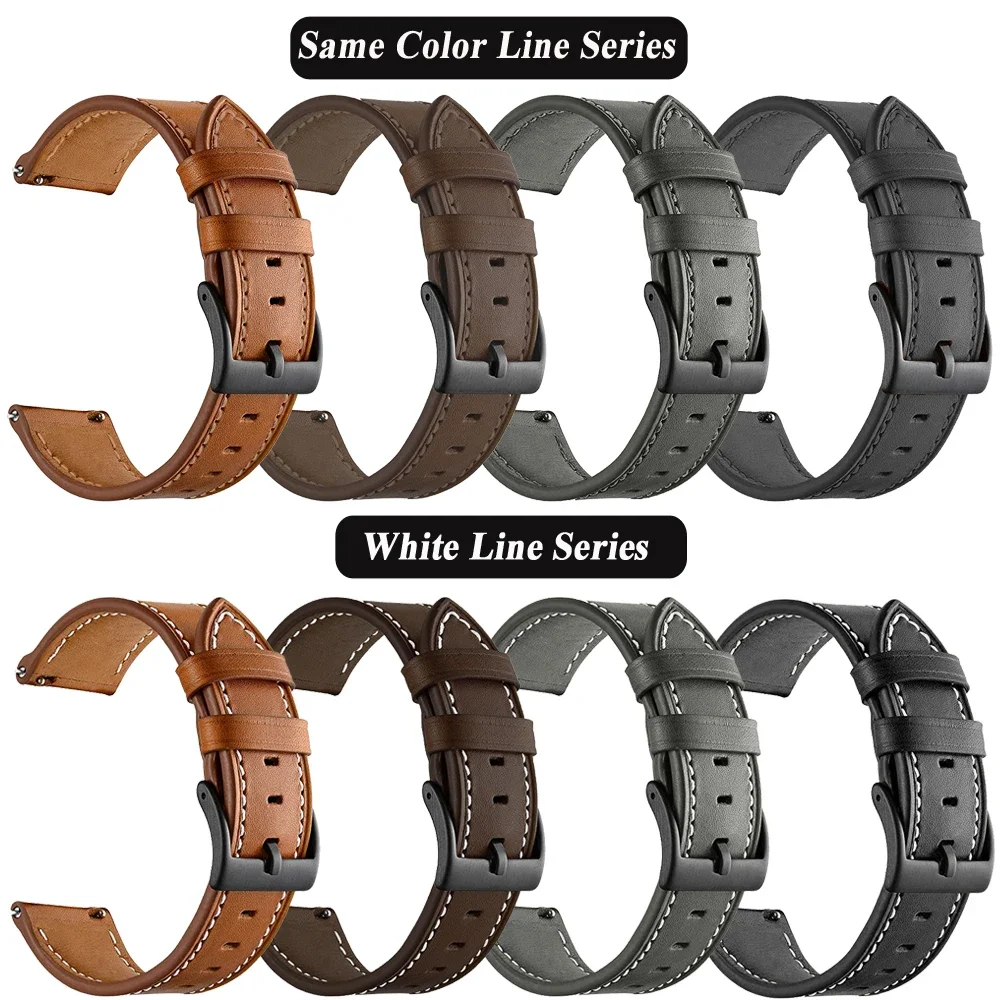 For LEMFO K22 PRO K27 K37 C20 K56 PRO LEM56 DM50 Strap Smart Watch Leather Sport Band Wristbands Bracelet For LEMFO DTX 20/22mm