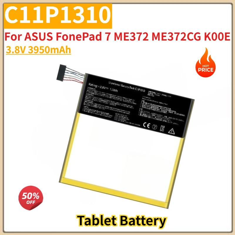 High Quality C11P1310 Tablet Battery 3.8V 3950mAh For ASUS FonePad 7 ME372 ME372CG K00E Brand New Replacement Battery
