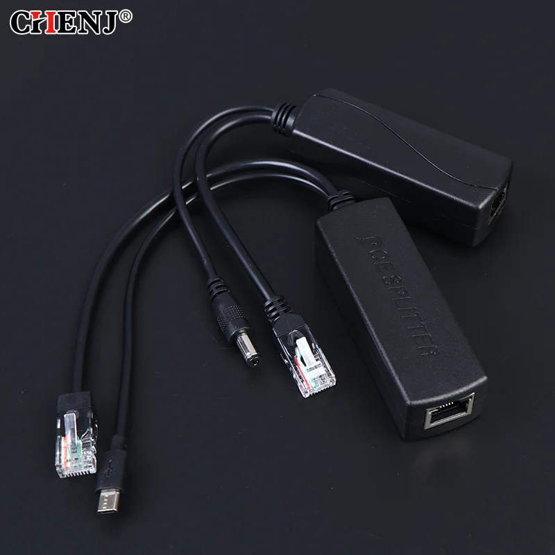 

DC48V To 5V Micro USB POE Splitter POE Connectors Adapter Cable Splitter IP Camera Power Supply Module Ethernet 100M