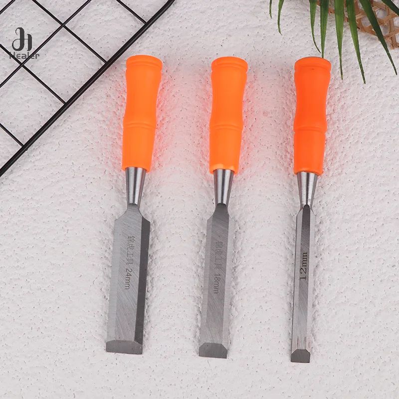 1/3pcs 12/18/24mm Wood Carving Flat Chisel Carving Knife For Woodcut Working Carpenter Woodworking Tools For Carpenter Wood Tool