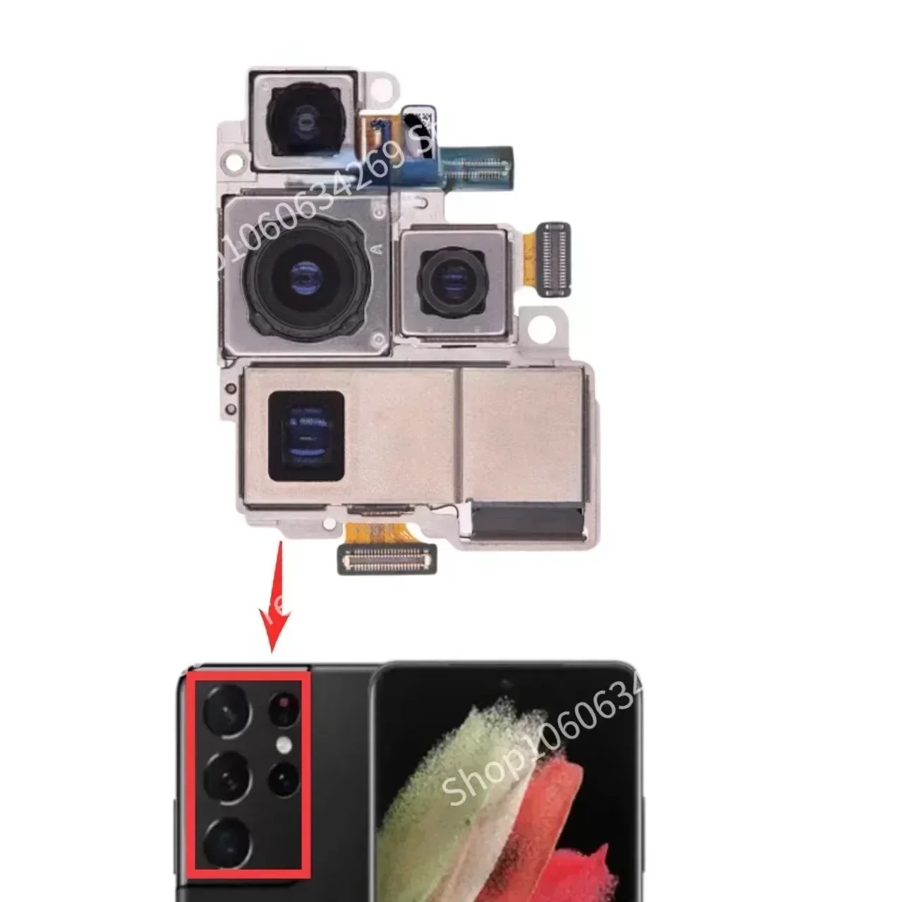 Rear Front Camera For Samsung Galaxy S21 Ultra 5G S21ultra G998 G998B G998U Main Telephoto Selfie Back Camera Module