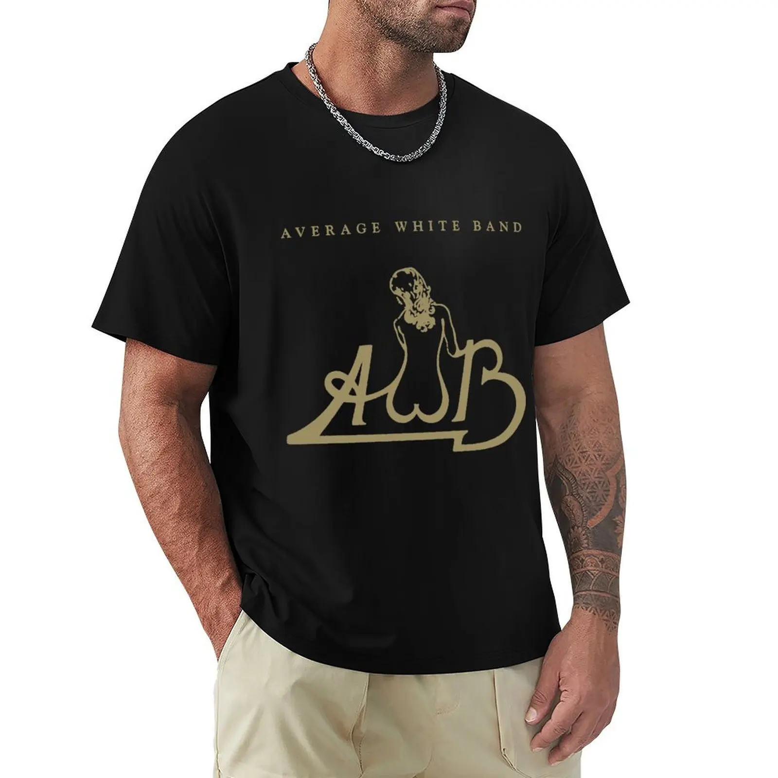

AWB Average White Band Gold Logo album 1974 T-Shirt summer 2025 tops funny gifts shirts graphic tee cotton t shirt men