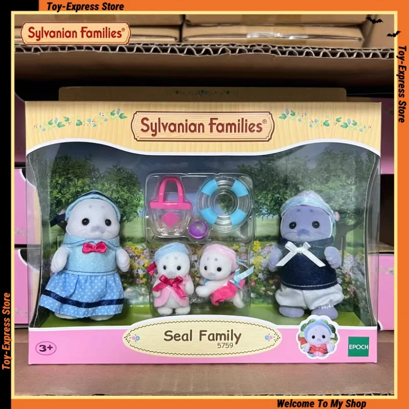 실바니안 패밀리 액세서리 칼리코 크리터스 소녀 어린이 장난감 미니어처 애니메이션 피규어 동물 인형 어린이 장난감 씰 패밀리
