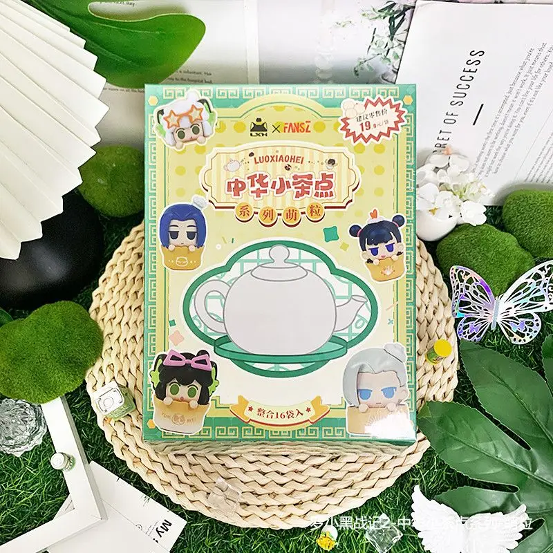 

Fansz Blind Bag Mini Cute Figurine The Legend Of Luo Xiaohei Yumcha Dim Sum Trendy Play Desktop Ornament Birthday Gift