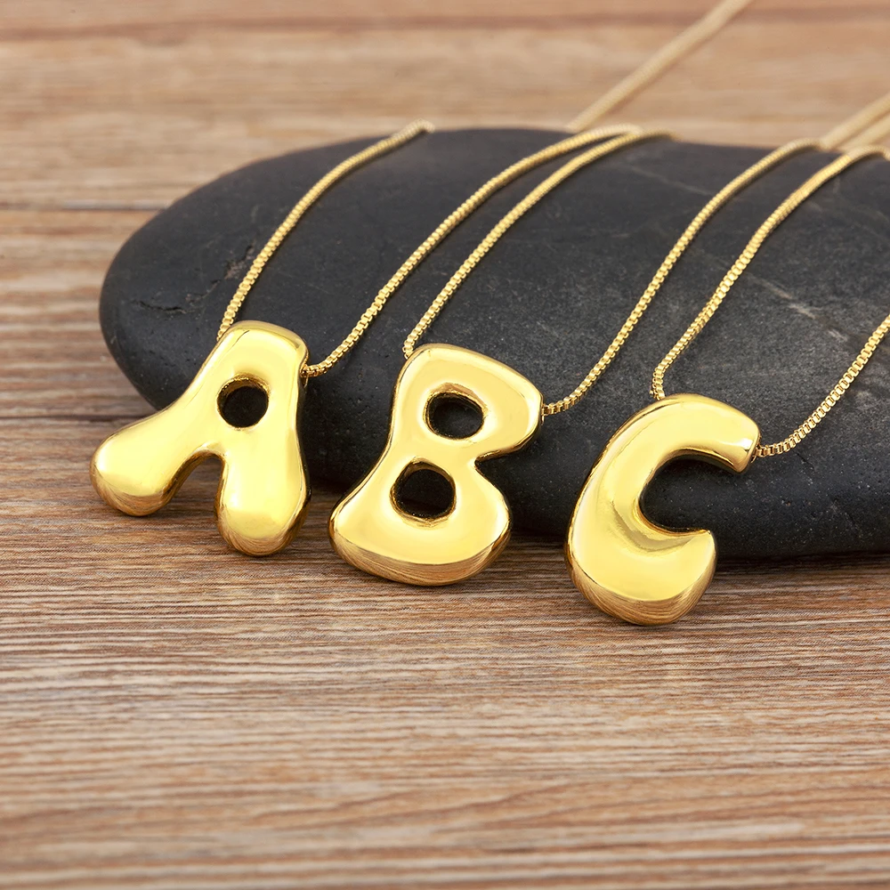 New Personality Design A-Z Letters Charm Pendant Necklace Initials Alphabet For Women Men Fashion Versatile Jewelry Accessories