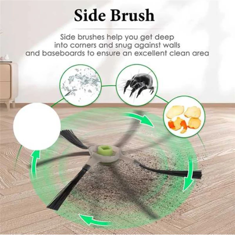 BBNV-12PCS HEPA-Filter Seite Pinsel Für Lefant M210 M210S M210B M213 Staubsauger Zubehör Staubsauger Ersatzteile