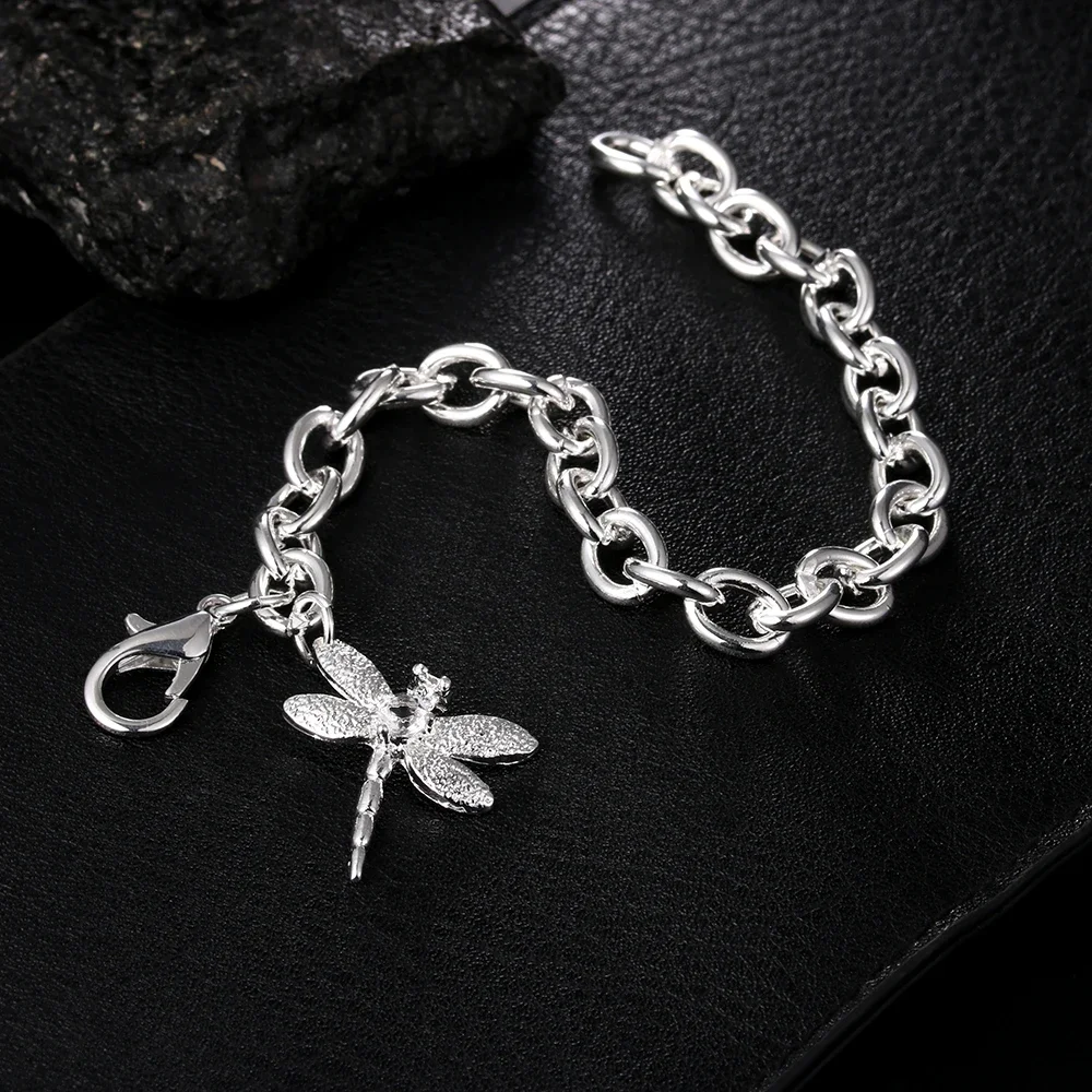 

Hot Zircon dragonfly pendant chain 925 Sterling Silver for woman jewelry Wedding party Popular brands Holiday gifts