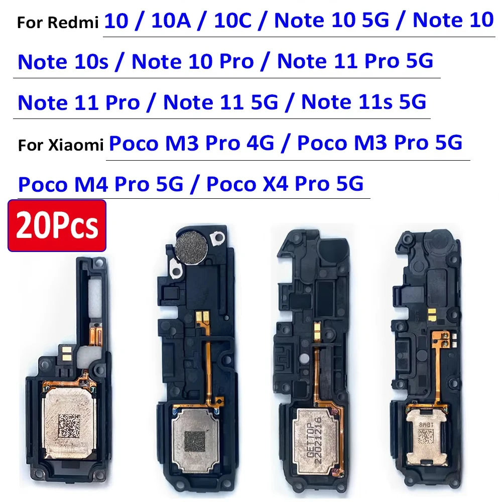 

20Pcs,Loudspeaker For Xiaomi Poco M3 M4 X4 Pro 4G 5G Loud Speaker Buzzer Ringer Replace For Redmi 10A 10C Note 10 11 Pro 10s 11s