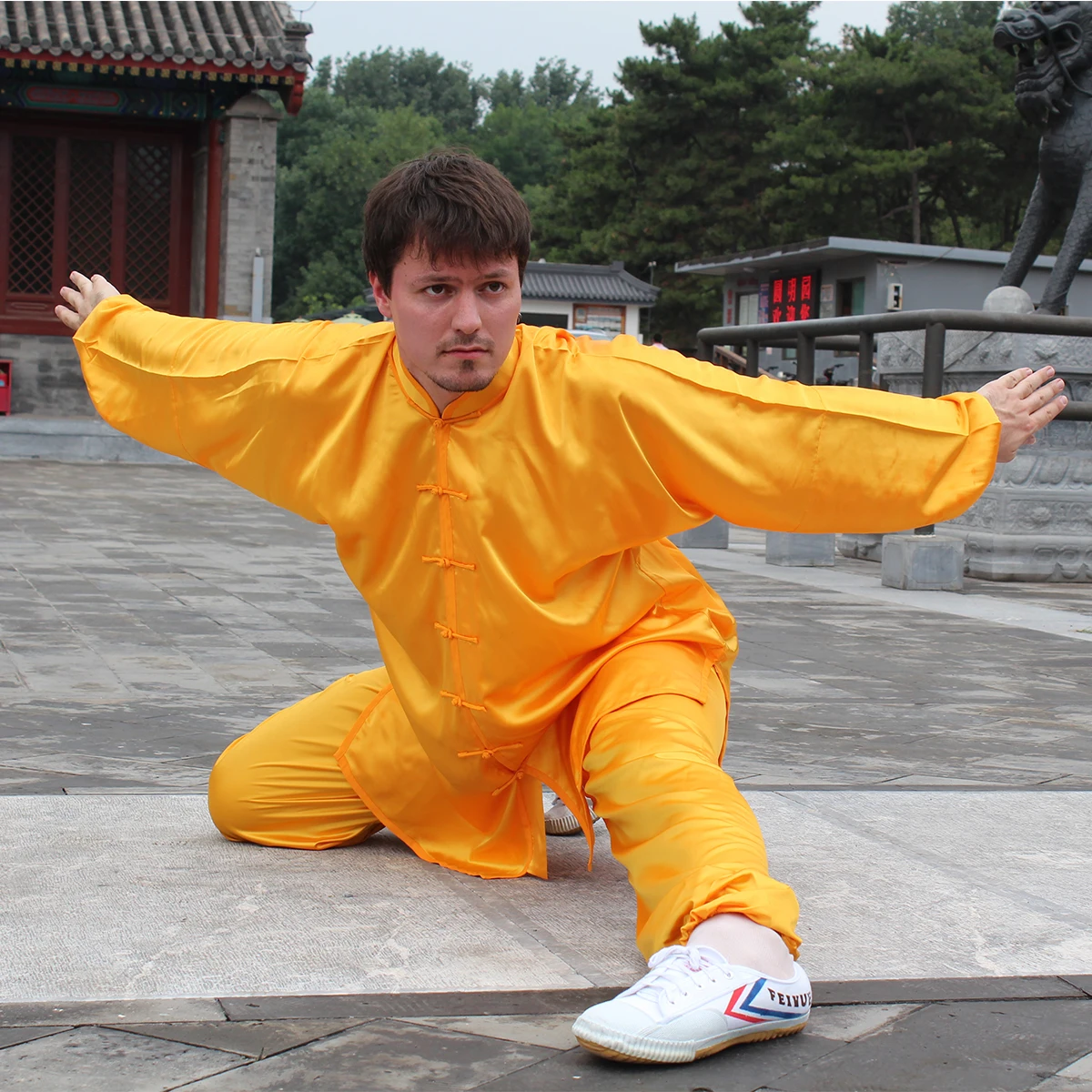 Children traditional boxing performance suits simulation silk Kungfu Wushu Taiji Uniform Professional martial arts clothing view 6