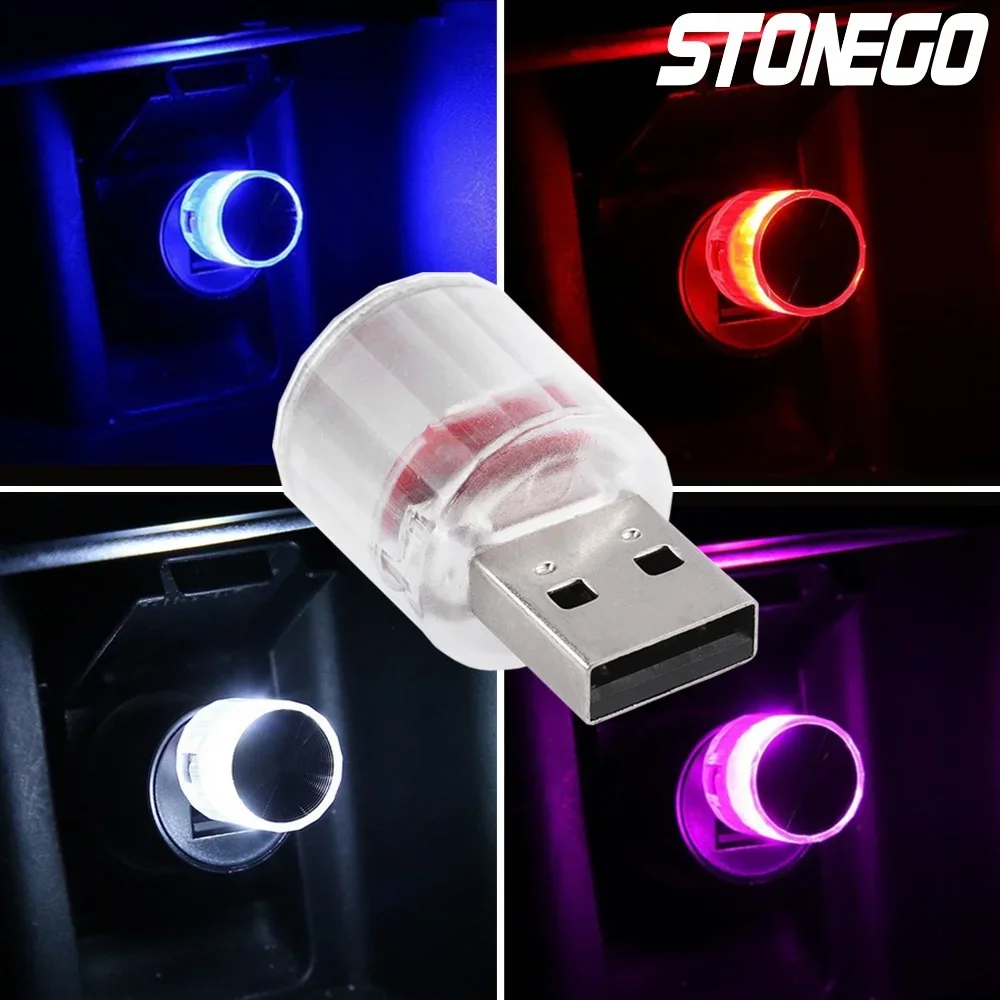 USB Plug-In 5V Atmosphere Light Mini LED Decorative Ambient Light for Auto, Car, Desktop, Wall, Interior, Home Decoration