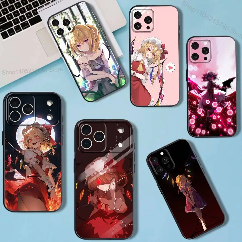 

FlandreS Scarlet D-DarkS Phone Case For iPhone 11,17,16,14,12,15,13,Max,SE4,Plus,E,Pro,Air,Mini Black soft Cover allover print