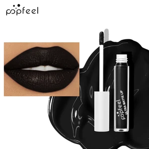 Kit de maquillage à lèvres POPFEEL Hallowmas Rouge à lèvres noir Gloss noir Rouge à lèvres mat Longue tenue 10 meilleurs ensembles de partenaire de vente - No 5