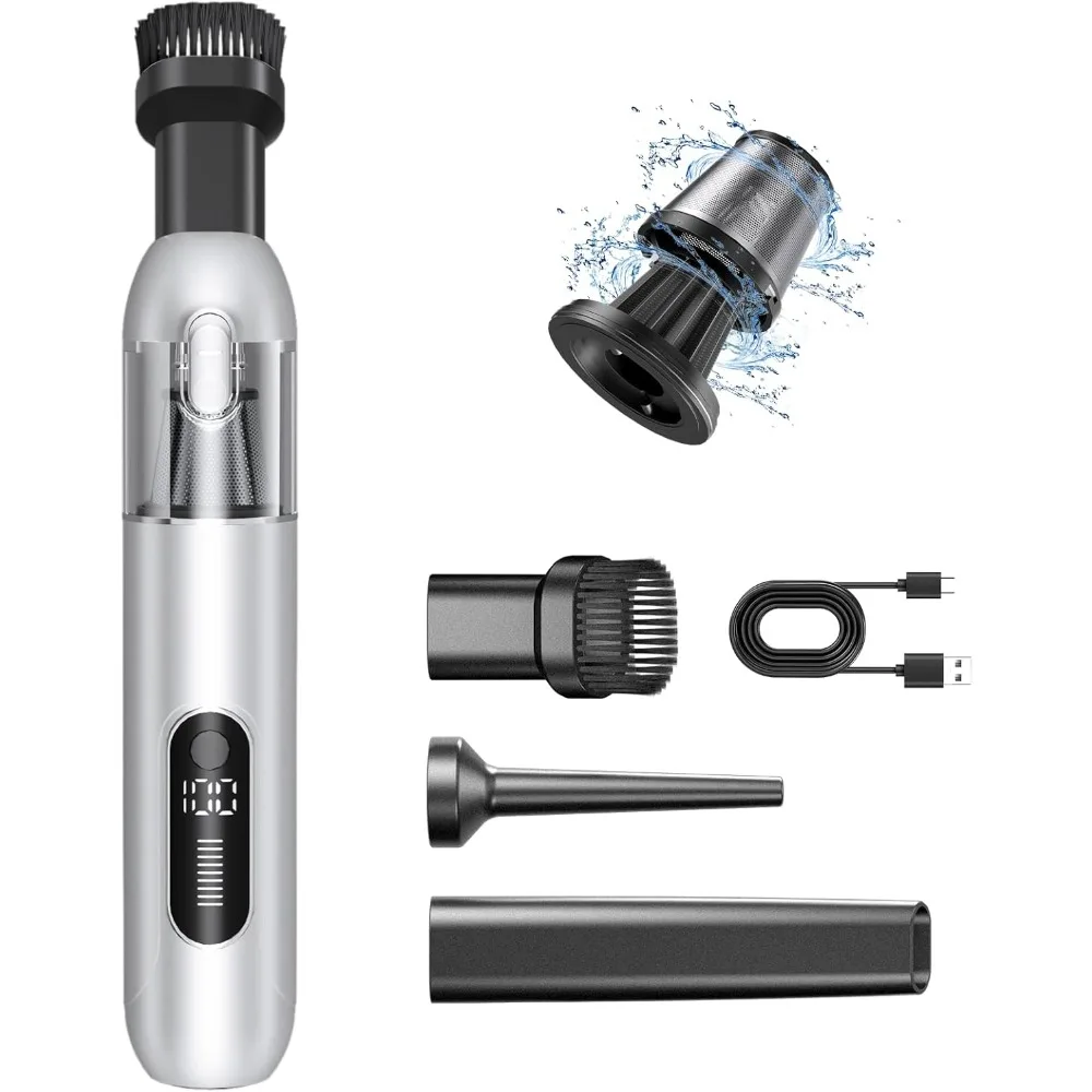 

Cordless Handheld Car Vacuum, 13000PA 2-in-1 Blow & Suction, Brushless Motor, Type-C, Low Noise, for Home, Office