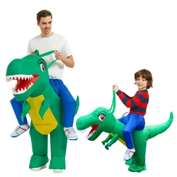 Riding Cartoon Big-Eyed Dinosaur Tyrannosaurus Rex Inflatable Costume Outdoor Activities Party Carnival Cosplay Festival Gifts