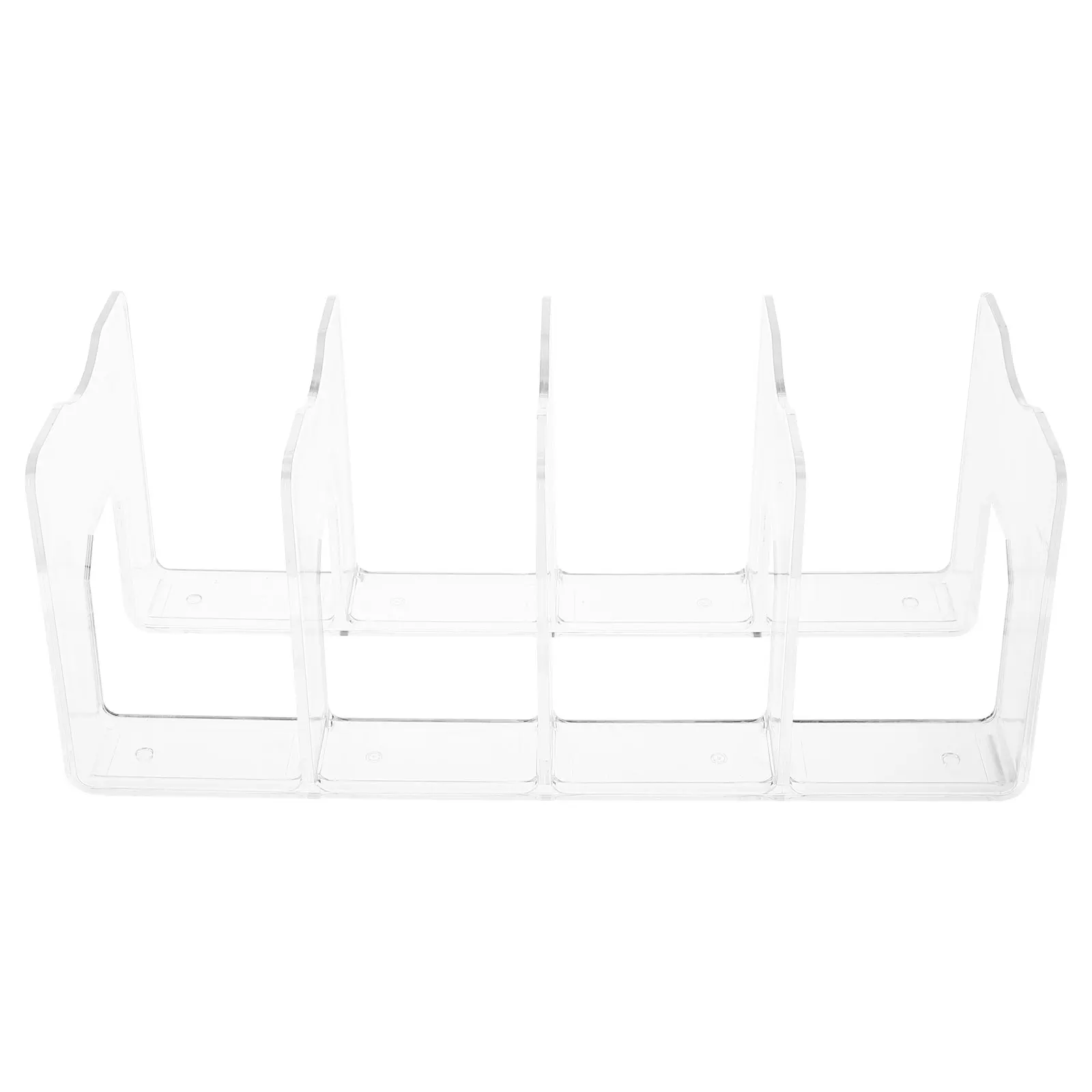 

Modern Book Stand File Storage Rack Transparent Document Display Holder for Office Organization