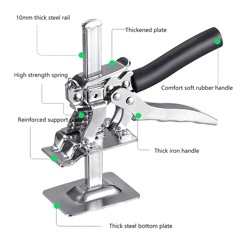 Imagem -05 - Labor Saving Braço Board Jack Gabinete Levantador Altura Locator Ajustando Levantador Multifuncional Anti-slip Mão Levantamento Ferramenta Novo 1pc