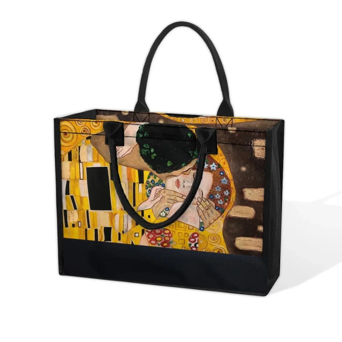 Gustav Klimt-Bolsa Feminina Casual, Bolsa de Ombro, Bolsa Feminina, Designer Totes, Pintura a Óleo, Beijo, Nenúfar, Viagem, Moda