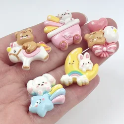 10/100Pcs Resin Moon Star Series Flatback Cabochon Scrapbook DIY Craft Crafts Children Hairpins Cup Decor handmade Accessories