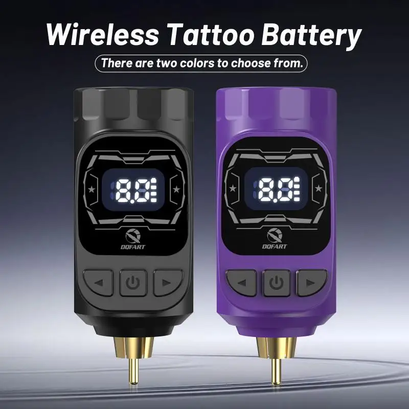 1200mAh Portable Wireless Tattoo Power Supply Clear Color Screen for Tattoo Studio Replacement Supply