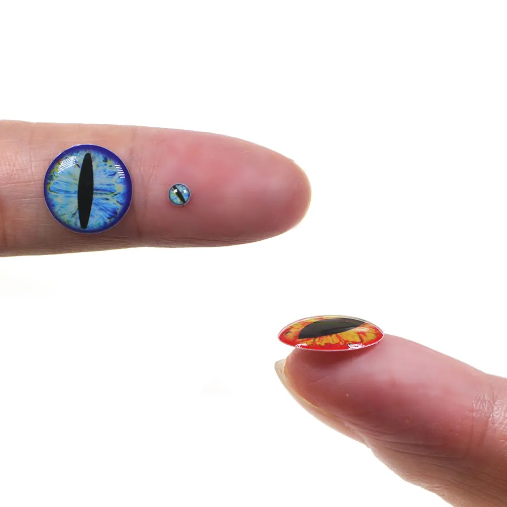 100 قطعة/الحزمة 3 ~ 7 مللي متر الايبوكسي ثلاثية الأبعاد عيون السمك الثلاثية الأبعاد عيون التنين يطير ربط المواد ل غاسل تهزهز إغراء ذباب البحر سمك السلمون المرقط الصيد