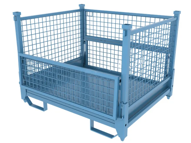 warehouse good quality metal mesh box steel pallet cage storage