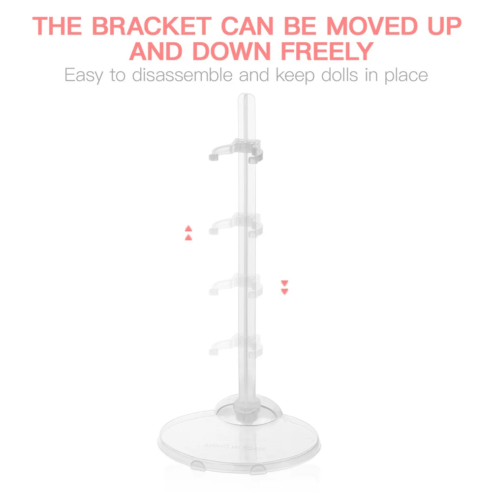 12pcs Display Rack Transparent Support Base Storage Display Stand dolls display rack storage holder