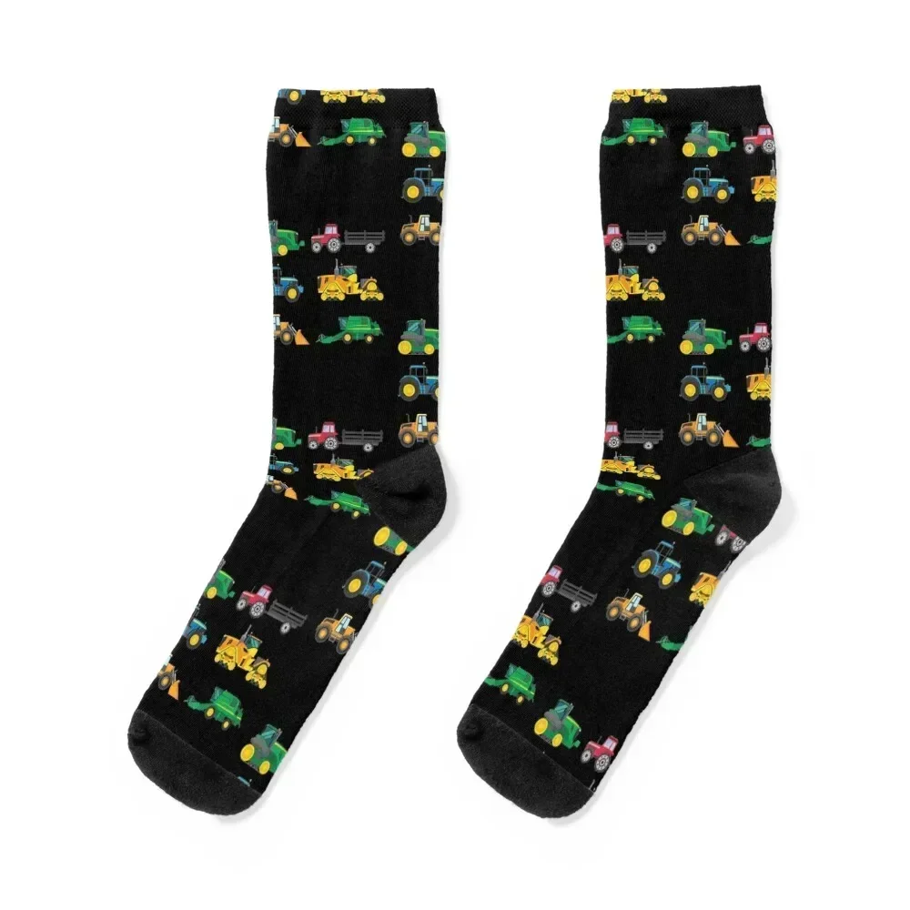 Tractors Tractors Agricultural Machinery Farmer, Farmers & Children Socks kawaii warm winter Socks Female Men's