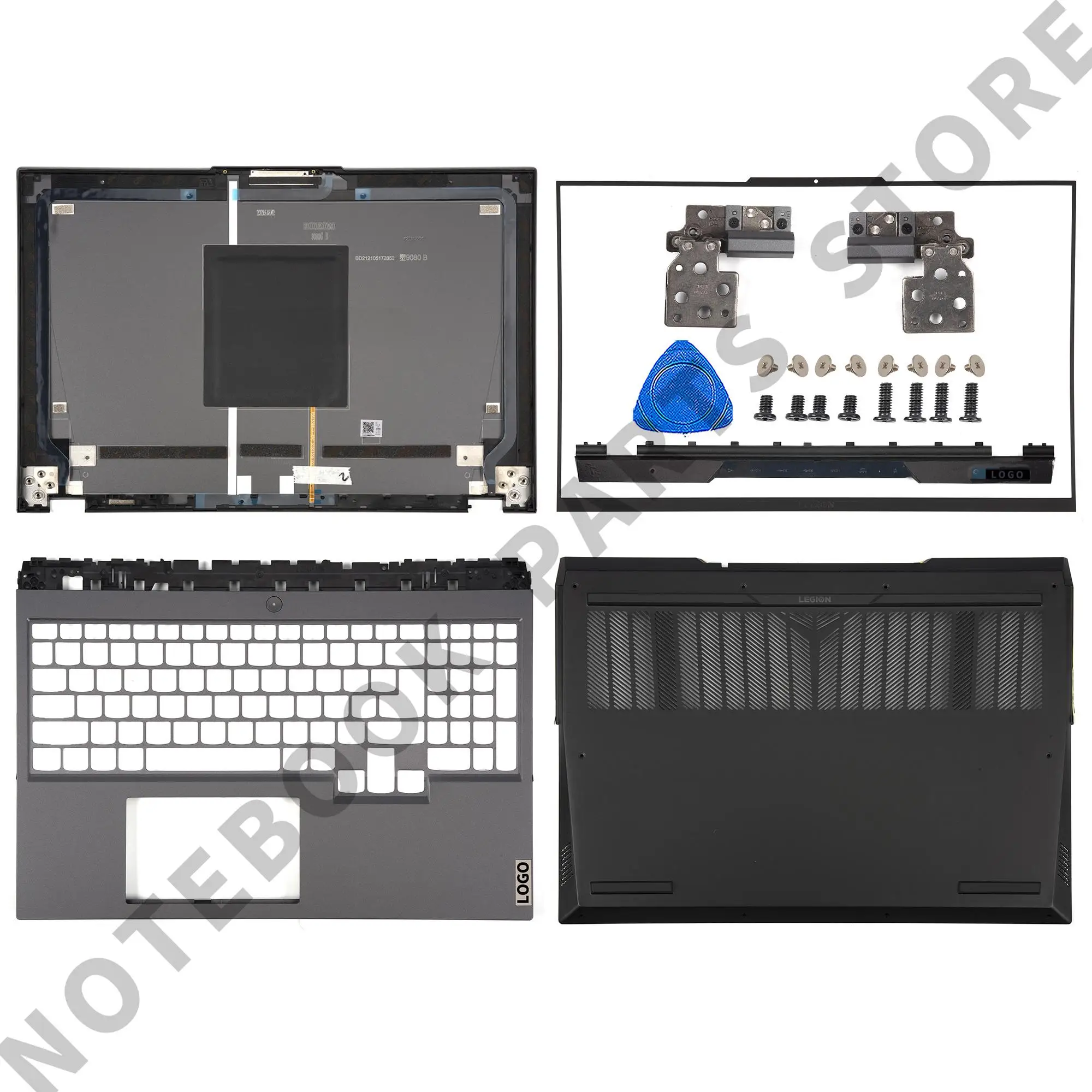 

New LCD Back Cover For Legion 5 Pro 16ACH6 16ACH6H 16ITH6 16ITH6H 2021 Bezel Palmrest Bottom HingeCover Hinges HY660 AM1ZV000700