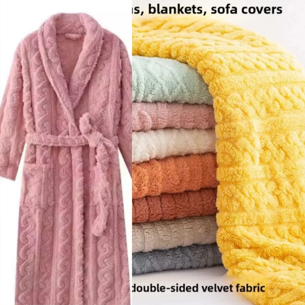 

Плотная жаккардовая вельветовая ткань для пижам, пледов, чехлов для диванов, одежды, рукоделия, продается на метры, материал для шитья