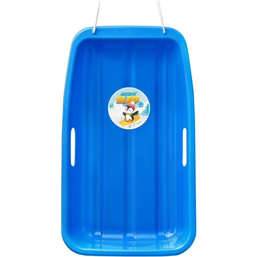 

Санки-тобогганы для скоростного спуска 35/47 дюймов, прочные, для мальчиков, девочек и взрослых, со встроенными ручками и тросом для буксировки