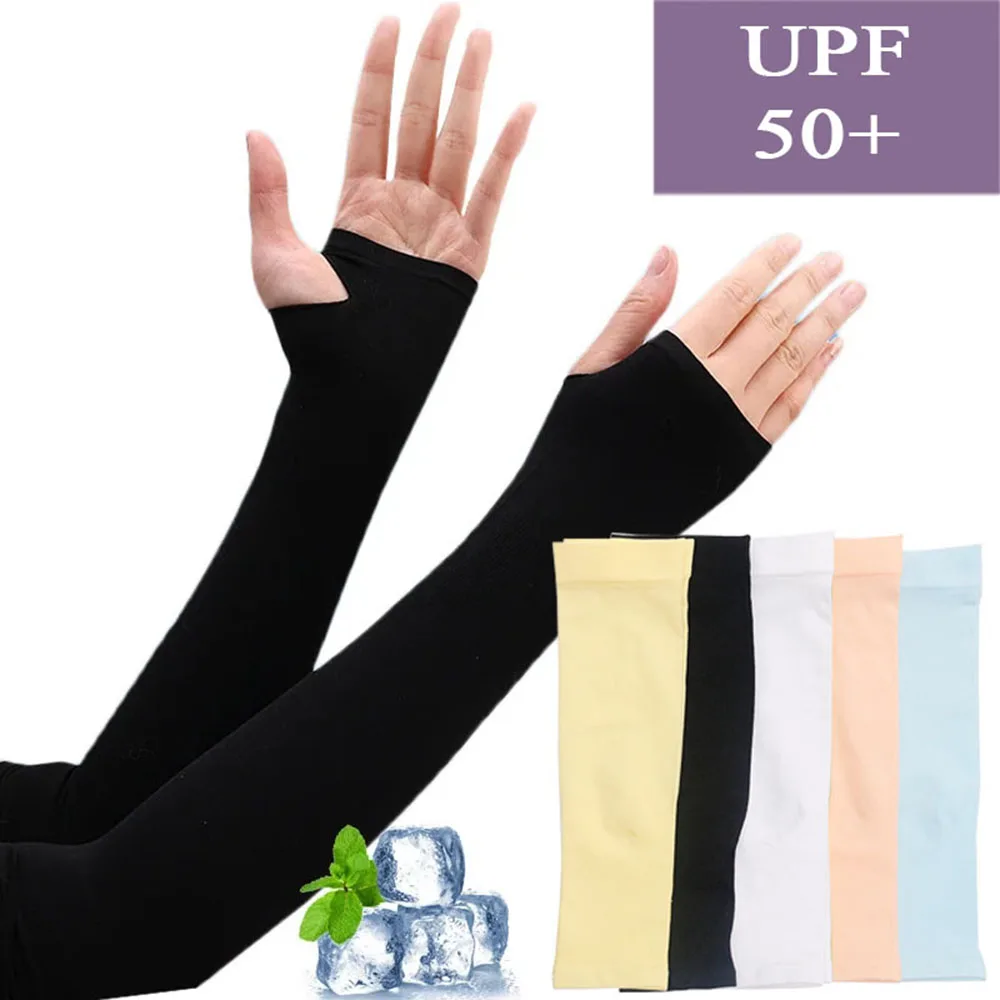 Kids Summer Sunscreen Arm Sleeves, Mangas Esportivas de Resfriamento, Tampa do Braço Longo, Proteção UV, Ciclismo no Gelo, 4 a 12 Anos