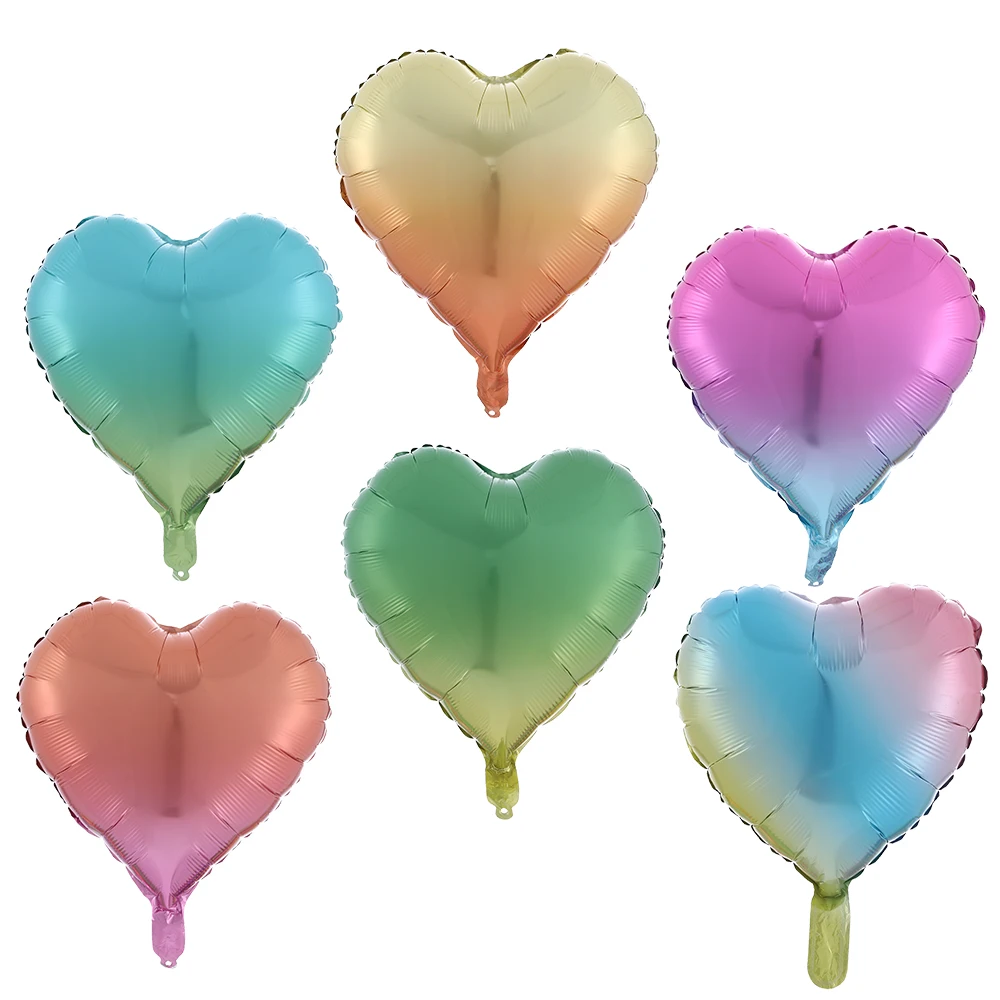 5/10Pcs 18inch Cream Heart Foil Balloon Sage Green Baby Pink Blue Brown Heart Helium Globos for Birthday Baby Shower Party Decor