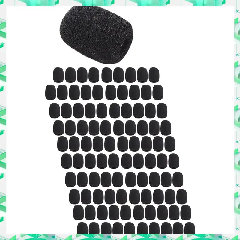 

3C Electron 100 Pieces Mini Foam Microphone Windscreen Mic Cover Foam Protection For Small Lapel And Headset Microphones,100 Pie