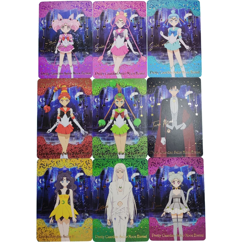 36Pcs/set Anime Girls Flash Cards Aino Minako Tsukino Usagi Kino Makoto Kawaii Game Anime Collection Cards Gift Toys for friends