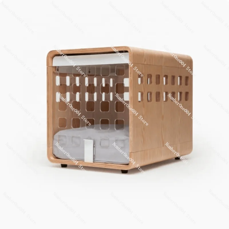 

Modern Transparent Acrylic Collapsible Wooden Frame Furniture Dog Kennel Dog Crate Bed Outdoor