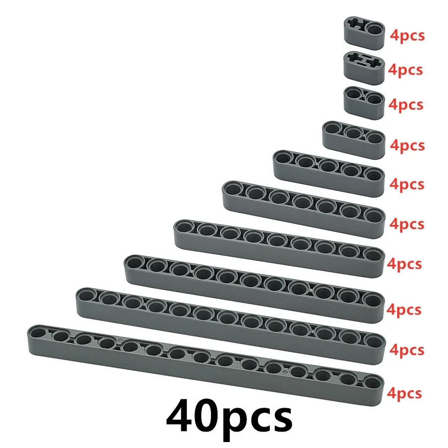 MOC Technical Liftarm Beams Bricks DIY Assembles Particles 32348 Modified Bent Brick Educational 39793 39790 Construction Toys