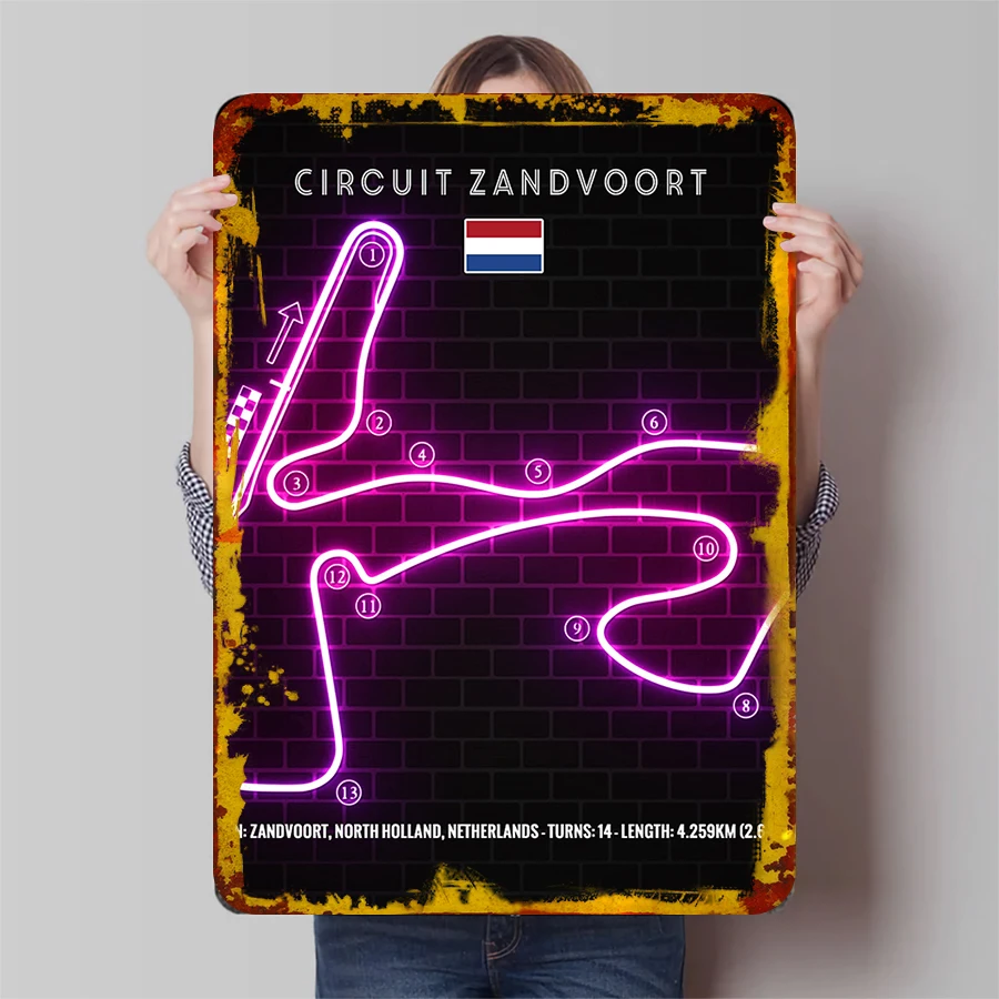 circuito-zandvoort-neon-metal-wall-art-f1-race-track-mapa-pintura-decorativa-tema-de-carro-decoracao-de-pub