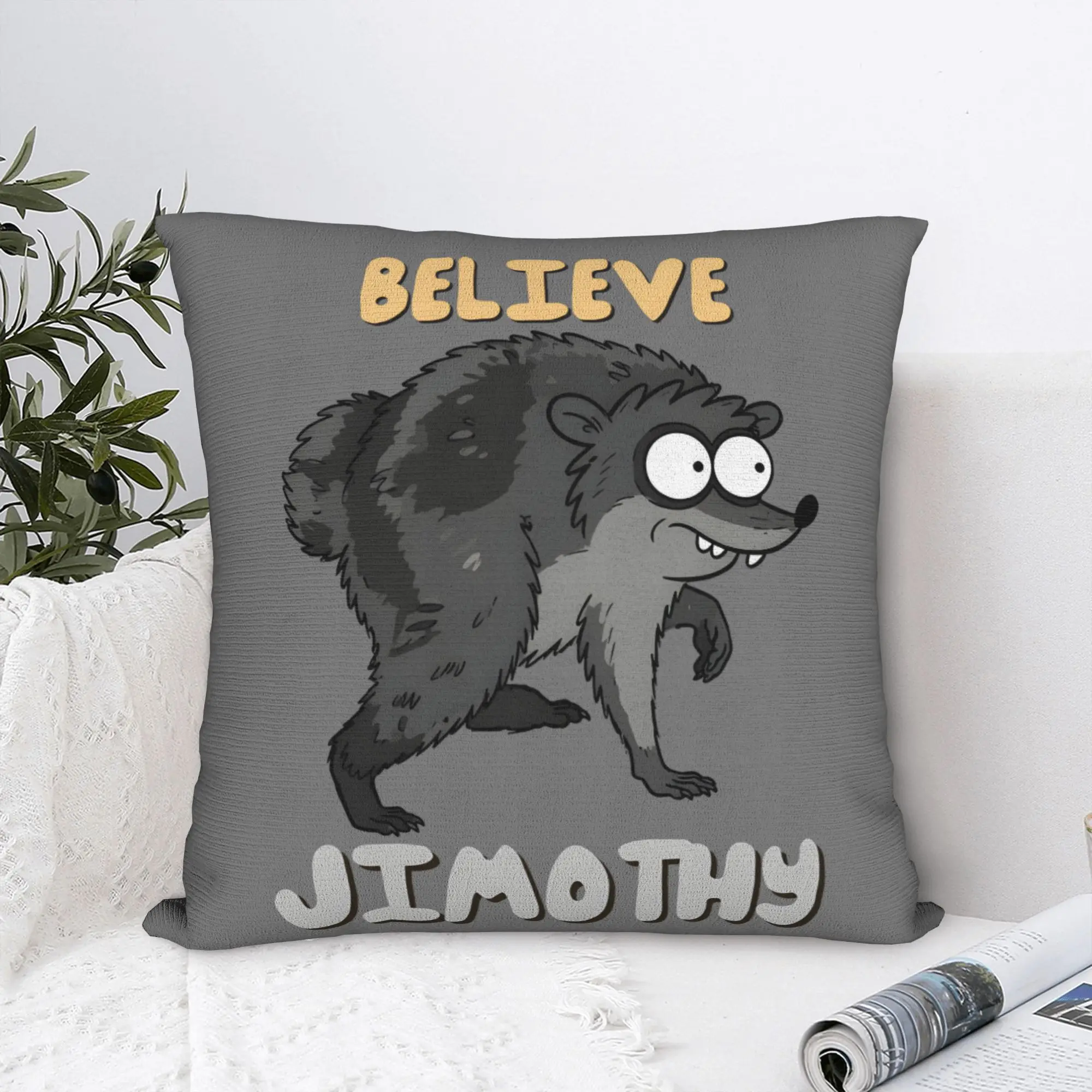 Jimothy Raccoon Square Pillow Case Polyester Cushions for Sofa Cute Panda Casual Cushion Covers