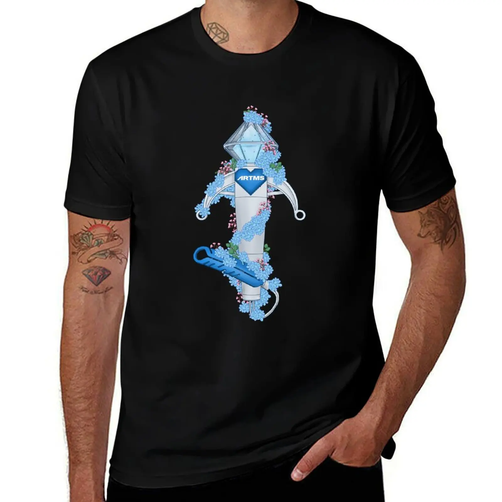 

ARTMS Floral Lightstick kpop T-Shirt summer tops Funny t-shirt T-shirts oversize anime tshirt mens graphic t-shirts pack