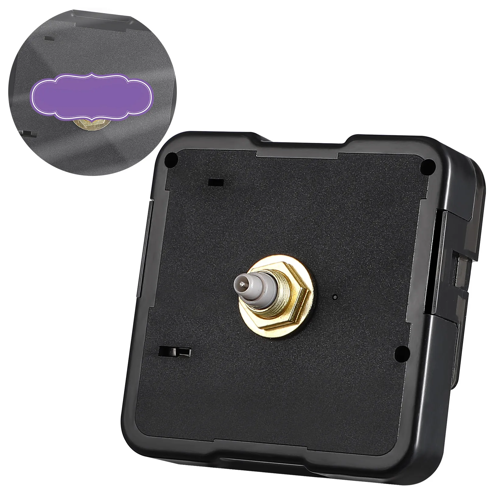 Quartz Clock Movement Replacement Black Plastic Shell Silent Battery Operated Repair Part DIY Clock Mechanism Accessory for Wall