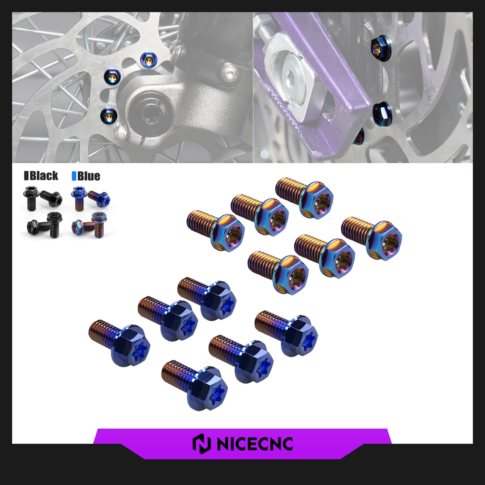 ل Surron ضوء النحل X الجبهة الخلفية قرص فرامل وسادة مسامير البراغي M5 * 10 M6 * 13 عدة CNC ل Sur-Ron ضوء النحل S L1E الكهربائية الترابية دراجة #1