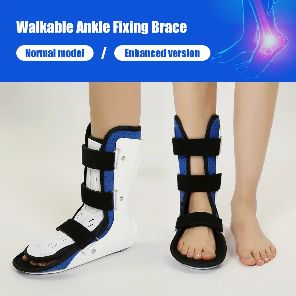 Ankle Fracture Walking Boot Breathable Walkable Ankle Support Brace Adjustable Ankle Stabilizer for Broken Foot & Sprain Support
