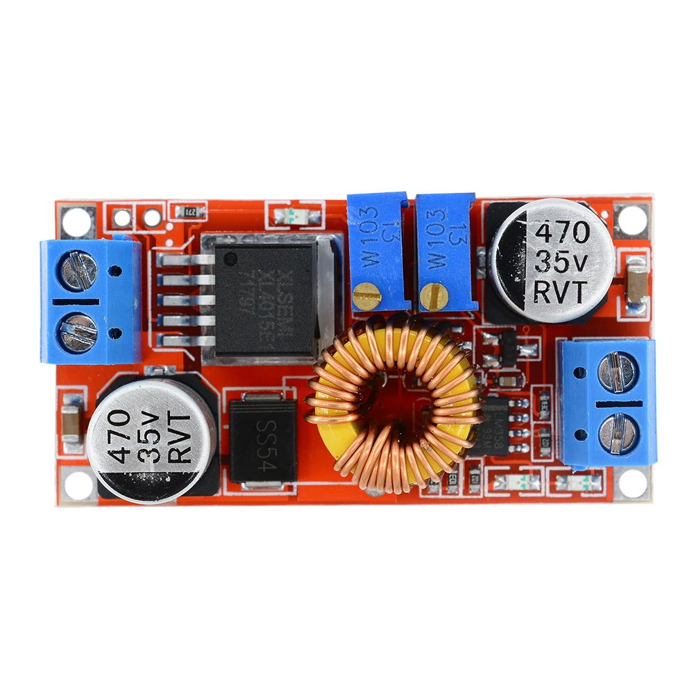 CC/CV Papan Pengisi Daya Dapat Disesuaikan Max 5A Step Down Buck XL4015 Modul Konverter Pengisi Daya Baterai Lithium DC-DC 0.8-30V Ke 5-32V