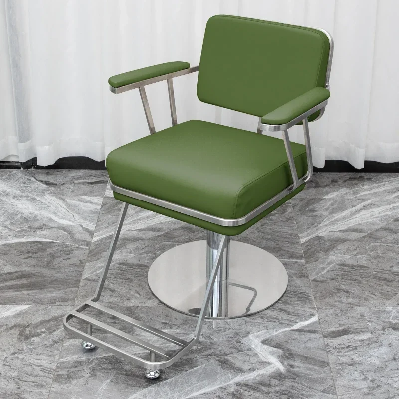 Silla de peluquero de afeitar estética para hombre, Silla de peluquero ajustable con peinado de belleza, Silla económica portátil, muebles de salón Estetica