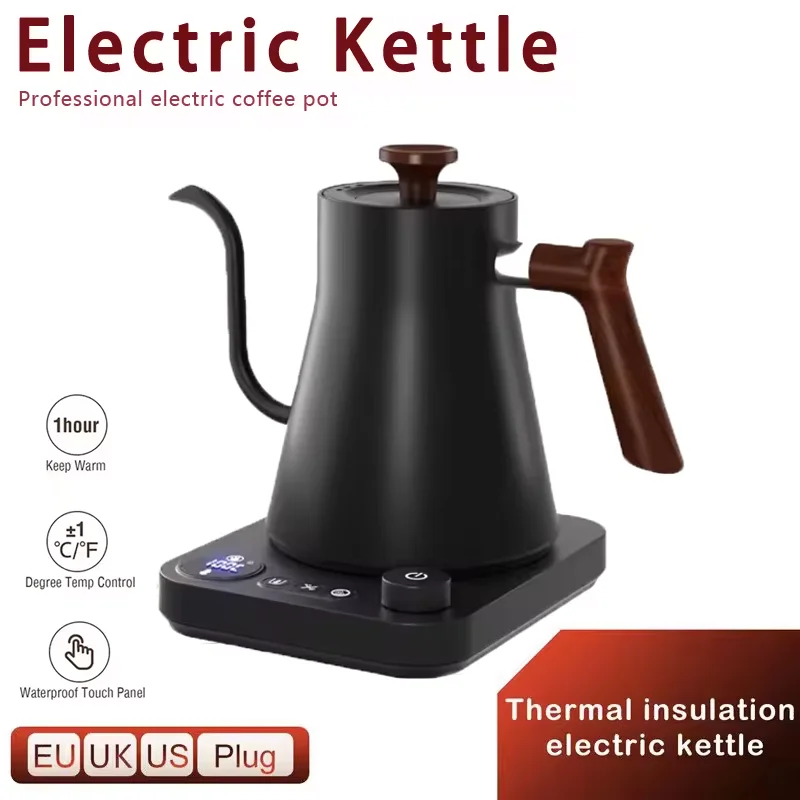 Hervidor eléctrico inteligente de temperatura constante de 1200W, cafetera hecha a mano, olla con cuello de cisne utilizada para preparar té/café