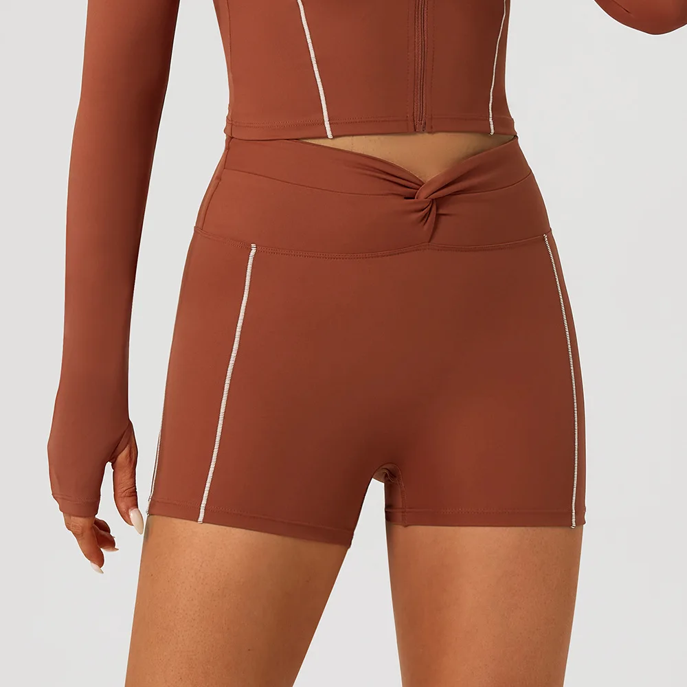 Women High Waist Yoga Shorts Slim Fit Workout Shorts  Buttock Lift Gym Leggings Running Sports Shorts Female Cycling Yoga Shorts