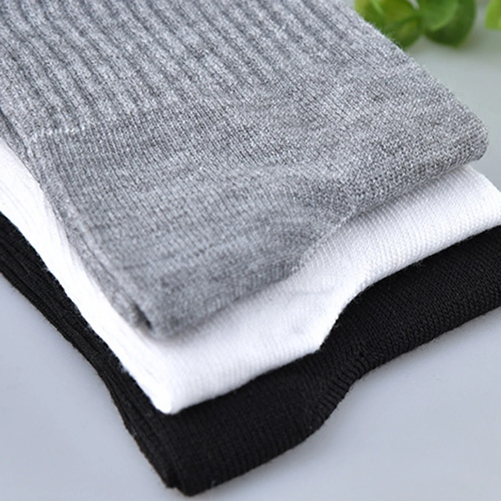 Men\'s Casual Business Socks Solid Color Cotton Middle Tube Socks Sweat Absorption Comfort Breathable Male Sport Socks Calcetines